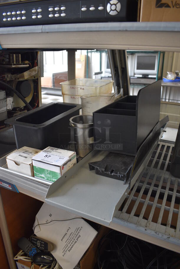 ALL ONE MONEY! Lot of Various Items Including Bin, Pitcher, Cambro 1/3 Size Drop In Bin and Black Multicompartment Bin! - Image 2 of 4