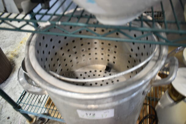 ALL ONE MONEY! Lot of Various Metal Items Including Mixing Bowl, Dome Covers and Stock Pot - Image 6 of 6