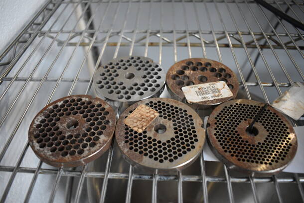 5 Metal Meat Grinder Plates. 3.25x3.25x0.5. 5 Times Your Bid! - Image 3 of 4