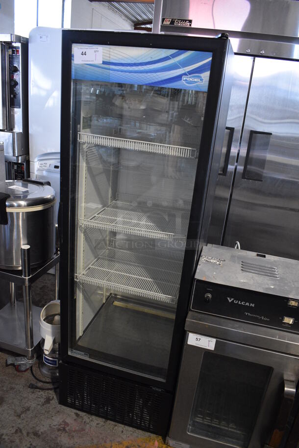 Fogel LC-11-US Metal Commercial Single Door Reach In Cooler Merchandiser w/ Poly Coated Racks. 115 Volts, 1 Phase. 21.5x24x66. Tested and Powers On But Does Not Get Cold - Image 3 of 5