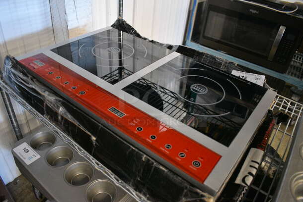 BRAND NEW IN BOX! 2021 Avantco Model IC18DB Stainless Steel Commercial Countertop Electric Powered 2 Burner Induction Range. 120 Volts, 1 Phase. 26x15.5x3. Tested and Working! - Image 2 of 7