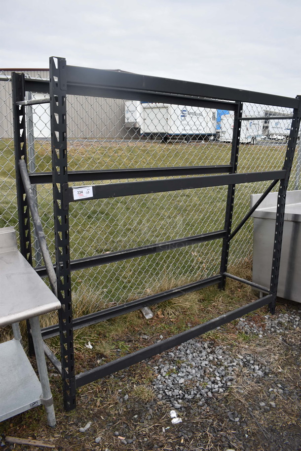Black Metal Rack. 77x24x72 - Image 2 of 4