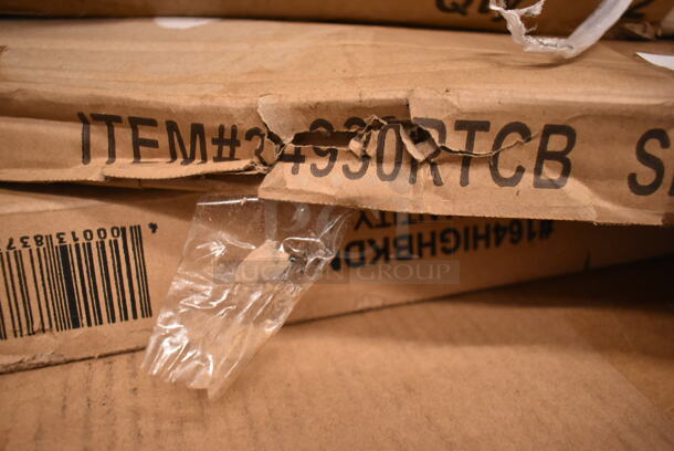 BRAND NEW SCRATCH AND DENT! Lancaster Table & Seating 34930RTCB 30" Laminated Round Table Top Reversible Cherry / Black - Image 3 of 3