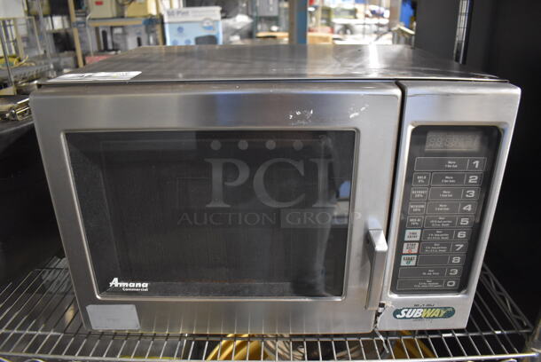 Amana RFS10SW2 Stainless Steel Commercial Countertop Microwave Oven. 120 Volts, 1 Phase. 21.5x19x15 - Image 1 of 7