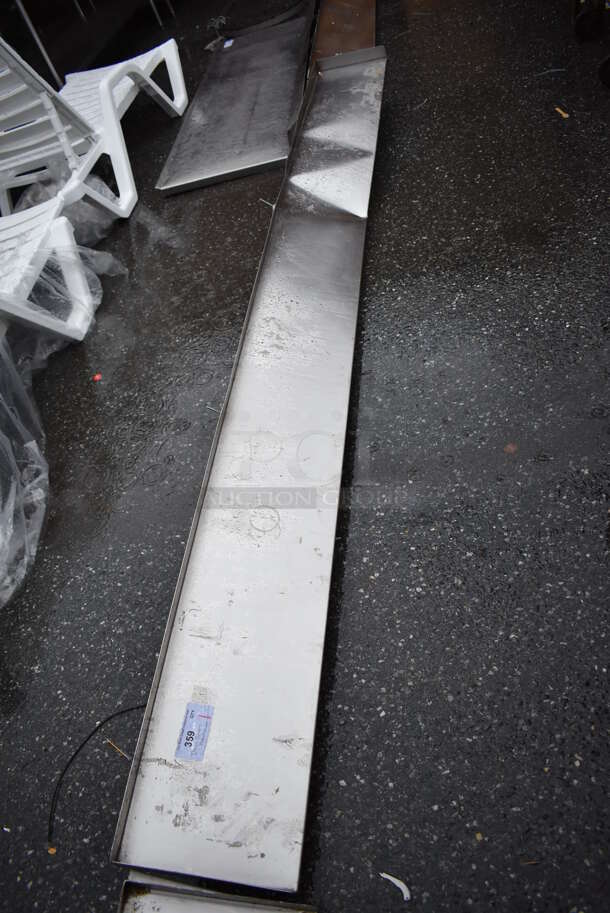 Stainless Steel Shelf w/ Wall Mount Brackets. 120x12.5x9.5 - Image 1 of 3