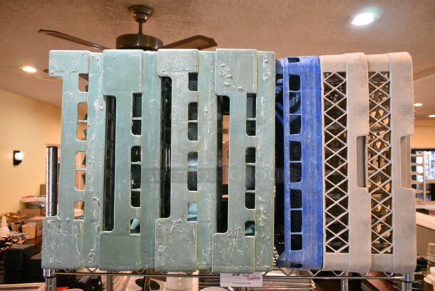 Chrome Finish 4 Tier Wire Shelving Unit on Commercial Casters w/ Contents Including Poly Caddies, Utensils. BUYER MUST DISMANTLE. PCI CANNOT DISMANTLE FOR SHIPPING. PLEASE CONSIDER FREIGHT CHARGES. (main dining room) - Image 5 of 6