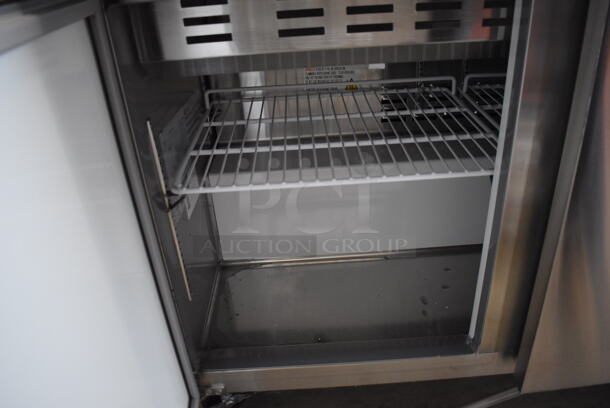 BRAND NEW SCRATCH AND DENT! Avantco 178APT71MHC Stainless Steel Commercial Sandwich Salad Prep Table Bain Marie Mega Top on Commercial Casters. 115 Volts,  Phase. 71x36x47. Tested and Working! - Image 9 of 11