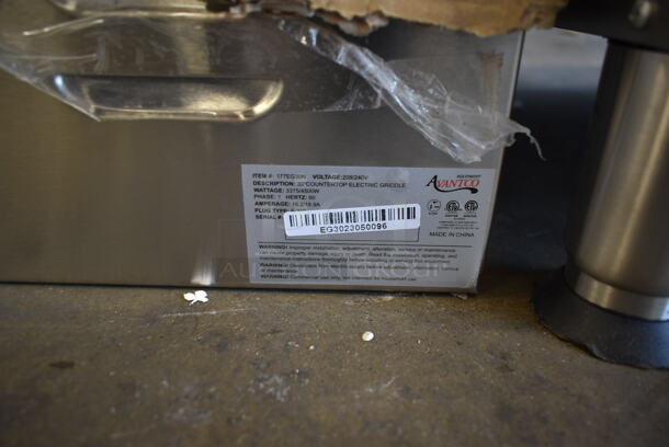 BRAND NEW SCRATCH AND DENT! 2023 Avantco 177EG30N Stainless Steel Commercial Countertop Electric Powered Flat Top Griddle. 208/240 Volts, 1 Phase. - Image 5 of 5
