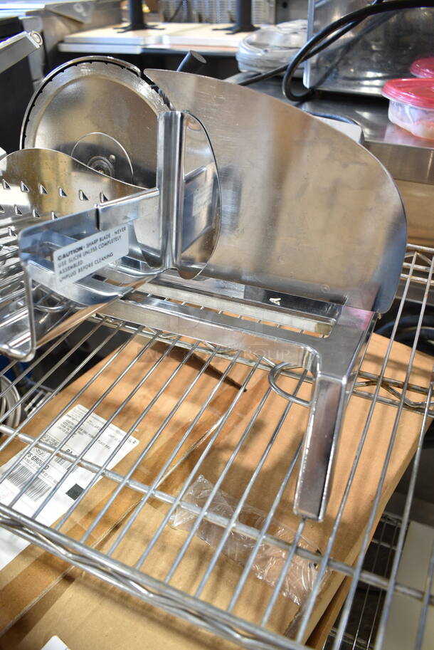 Rival Stainless Steel Commercial Countertop Meat Slicer. Tested and Powers On But Parts Do Not Move - Image 3 of 7