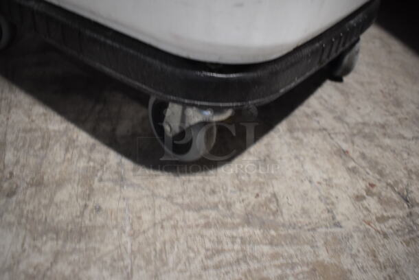 Trash Can In White on Wheels  - Image 5 of 5