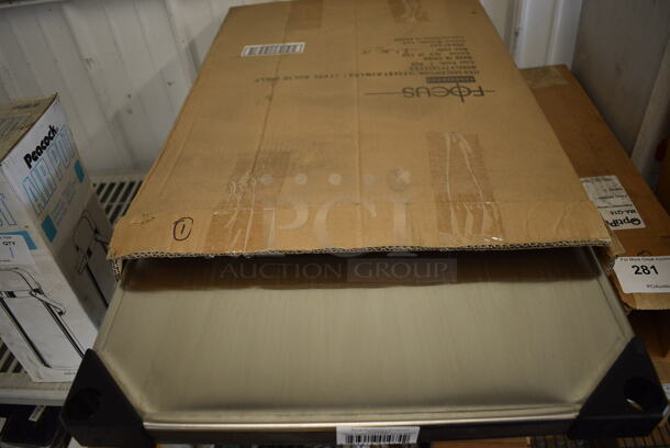 ALL ONE MONEY! Lot of 4 BRAND NEW IN BOX! Focus Metal Shelves. 18x24x1.5 - Image 1 of 3