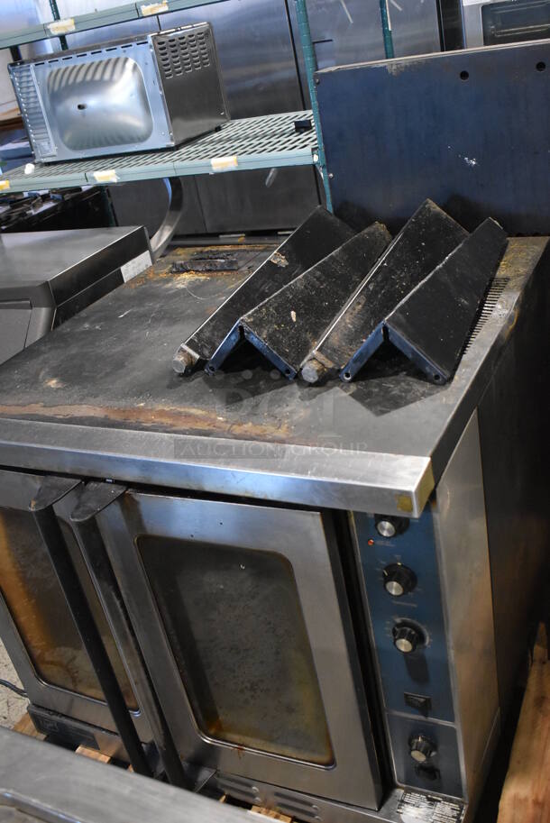 Duke Stainless Steel Commercial Natural Gas Powered Full Size Convection Oven w/ View Through Doors, Metal Oven Racks and Thermostatic Controls Comes w/ 4 Legs. 38.5x42x32. Legs 27" - Image 4 of 8