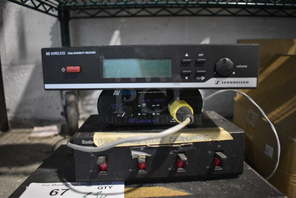 ALL ONE MONEY! Lot of Sennheiser XS Wireless True Diversity Receiver, Artcessories, Radio Shack Unit and Realistic MPA-25 PA Amplifier. Includes 10.5x7.5x4 - Image 2 of 5