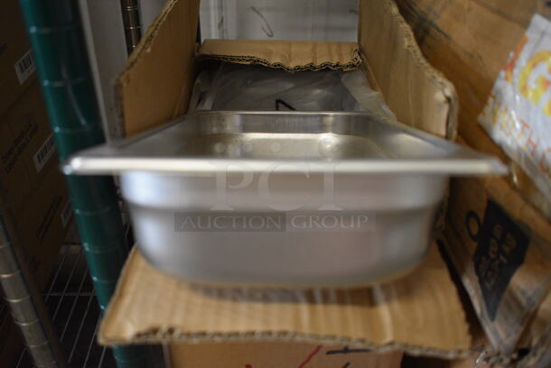 12 BRAND NEW IN BOX! Stainless Steel 1/3 Size Drop In Bins. 1/3x2.5. 12 Times Your Bid! - Image 2 of 3