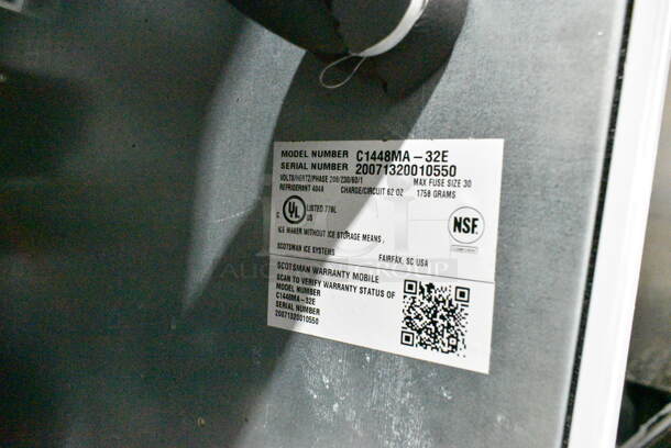 2020 Scotsman C1448MA-32E Stainless Steel Commercial Ice Head. 208-230 Volts, 1 Phase.  - Image 6 of 6