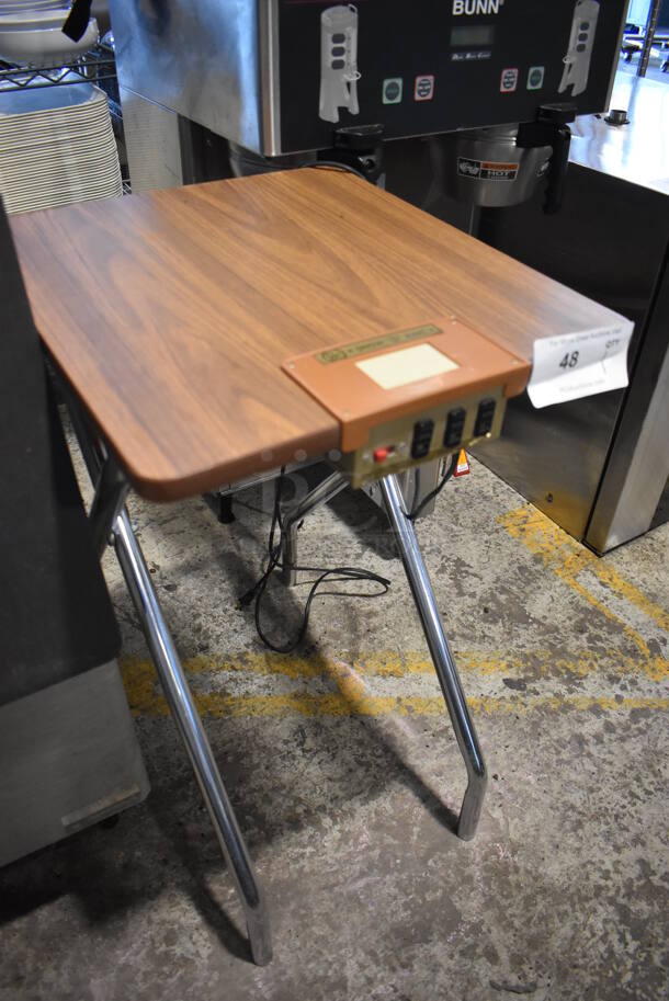 Logan Show King Folding End Table. 18x16x29 - Image 2 of 8