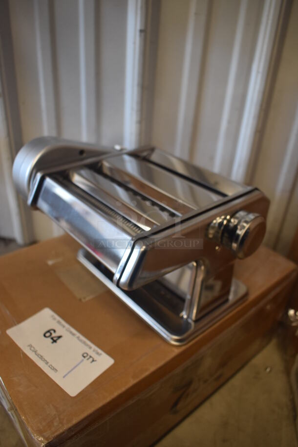 LIKE NEW! Choice Prep 407PASTAKIT Stainless Steel Countertop Hybrid Pasta Machine with 2-Speed Motor. Used a Few Times at Trade Show as a Demonstration. 14x8x6. Tested and Working!
