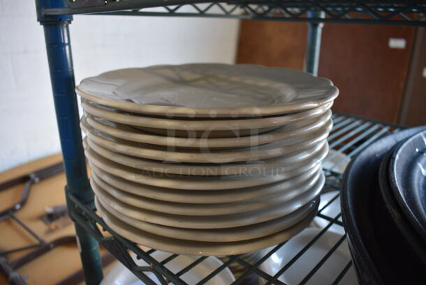 11 White Ceramic Plates. 9.5x9.5x1. 11 Times Your Bid! - Image 2 of 3