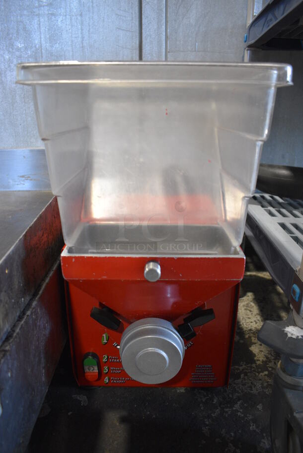 2013 Olde Tyme Model PN2 Stainless Steel Commercial Countertop Single Hopper Peanut Butter Mill Nut Grinder. 115 Volts, 1 Phase. 11x21x21. Tested and Working! - Image 5 of 5
