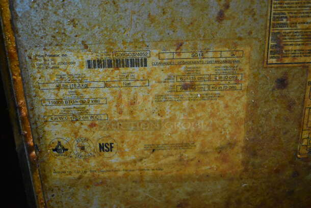 Pitco Frialator SG14 Stainless Steel Commercial Floor Style Natural Gas Powered Deep Fat Fryer. 110,000 BTU. 16x34x53 - Image 5 of 6