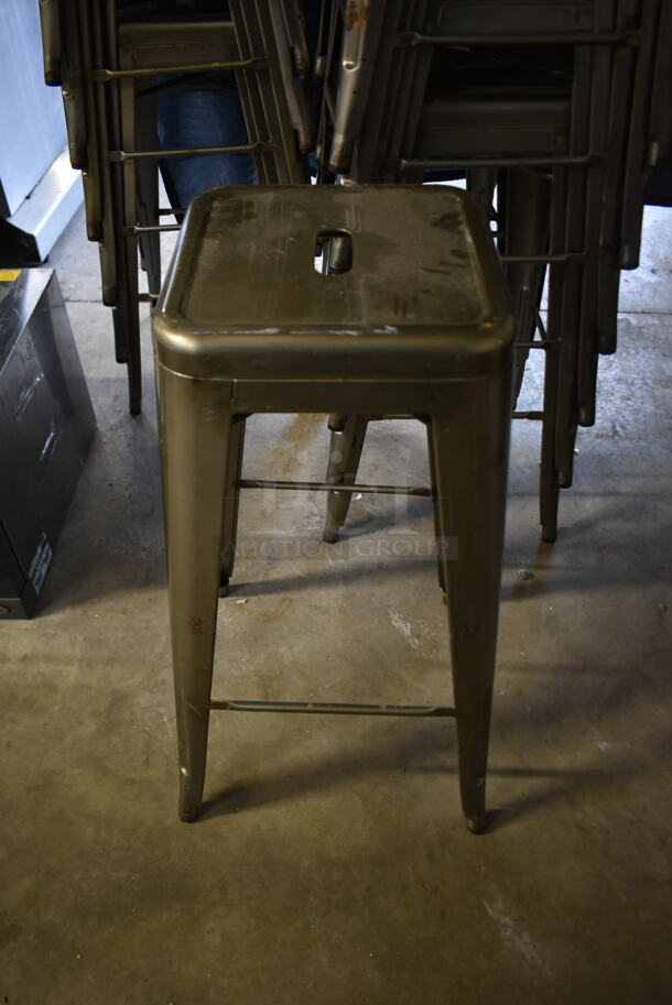 22 Gray Metal Tolix Bar Stools. 22 Times Your Bid! - Image 5 of 5