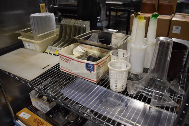 ALL ONE MONEY! Tier Lot of Various Items Including Dito Dean Blade Holders, Poly Bins, Silverware Cups - Image 5 of 5