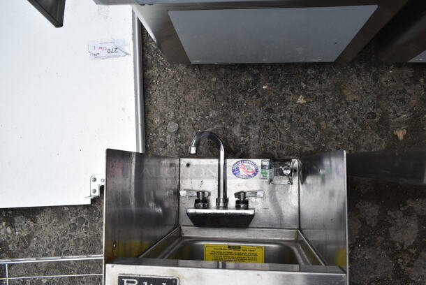 Perlick Stainless Steel Commercial Single Bay Sink w/ Faucet, Handles and Side Splash Guards. Missing 1 Leg.  - Image 3 of 5