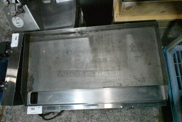Eurodib SFE04910-240 Stainless Steel Commercial Countertop Electric Powered Flat Top Griddle. 240 Volts, 1 Phase.  - Image 4 of 6
