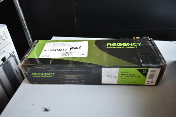 BRAND NEW SCRATCH AND DENT! Regency 600FWM812 Wall Mount Faucet with 8" Centers and 12" Swing Spout - Image 2 of 4