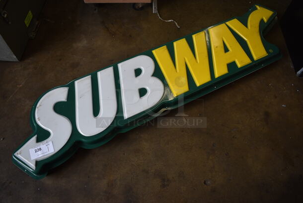 Subway Sign. 65x4x17 - Image 1 of 4