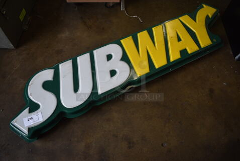 Subway Sign. 65x4x17
