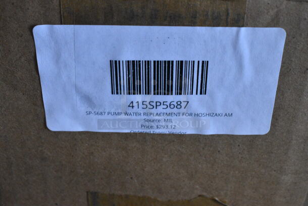 BRAND NEW SCRATCH AND DENT! 415SP5687 SP-5687 PUMP WATER REPLACEMENT FOR HOSHIZAKI AM. 115 Volts, 1 Phase.  - Image 5 of 5