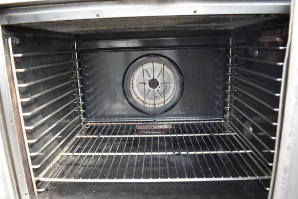2 Hobart Stainless Steel Commercial Natural Gas Powered Full Size Convection Ovens w/ View Through Doors, Metal Oven Racks on Commercial Casters. 38x37x66. 2 Times Your Bid! - Image 5 of 7