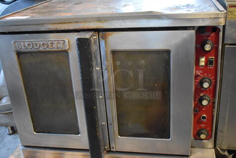 Blodgett Mark V Stainless Steel Commercial Electric Powered Full Size Convection Oven w/ View Through Doors, Metal Oven Racks and Thermostatic Controls. 208-250 Volts. 39x40x29