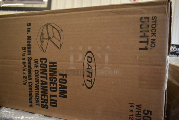 PALLET LOT of 20 BRAND NEW Boxes Including Dart 50HT1 5" x 5" x 3" White Foam Hinged Lid Container - 500/Case, 245CCGR10BL Baker's Lane 10" White Corrugated Grease-Resistant Cake Circle - 100/Case, 2 Box Dart Quiet Classic Plates, 2 500TW7 Choice 7 oz. Translucent Thin Wall Plastic Cold Cup - 2500/Case, 2 Box 485WJ10TN Choice 10 1/4" Jumbo Translucent Wrapped Straw - 2000/Case, Choice 16 oz Deli Container, 3 Box 5013858 Lavex Li'l Herc 55-60 Gallon 1.2 Mil 38" x 58" Low Density Medium-Duty Black Trash Bag / Can Liner - 100/Case, 433BR25SHBGC Choice 25 lb. Shorty Natural Kraft Paper Bag - 500/Case, 4 Box 8.5" Smooth Wall Paper Plates, 127P150C Choice 1.5 oz. Clear Plastic Souffle Cup/ Portion Cup. 20 Times Your Bid! - Image 2 of 12