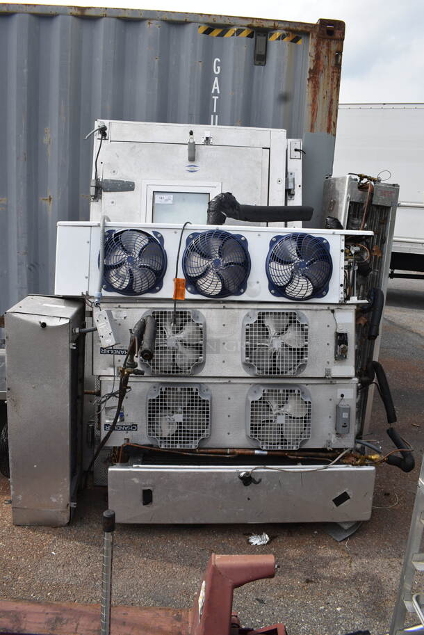 All ONE MONEY! 6 Heatcraft Fans For Walk In Cooler And 3 Doors Including Kolpak For Walk In Cooler - Image 1 of 10