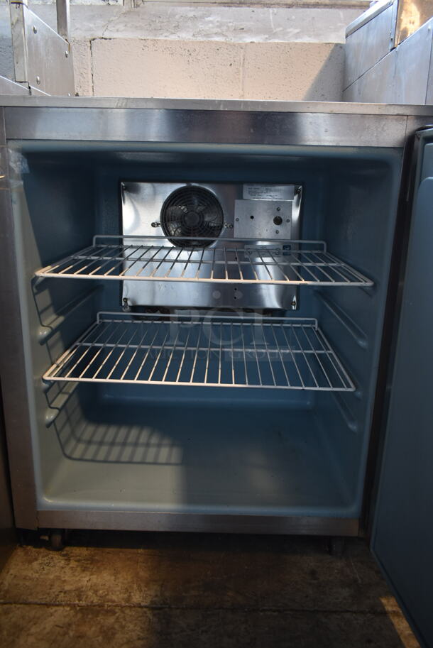 Delfield 406CA-DD1 Stainless Steel Commercial Single Door Undercounter Cooler on Commercial Casters. 115 Volts, 1 Phase. Tested and Powers On But Does Not Get Cold - Image 2 of 4