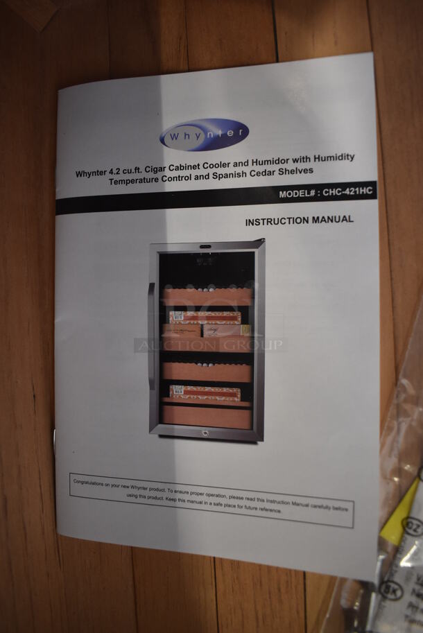 BRAND NEW SCRATCH AND DENT! Whynter CHC-421HC Metal Commercial Cigar Cabinet Cooler and Humidor Merchandiser. 110 Volts, 1 Phase. 19.5x22.5x33. Tested and Working! - Image 5 of 7
