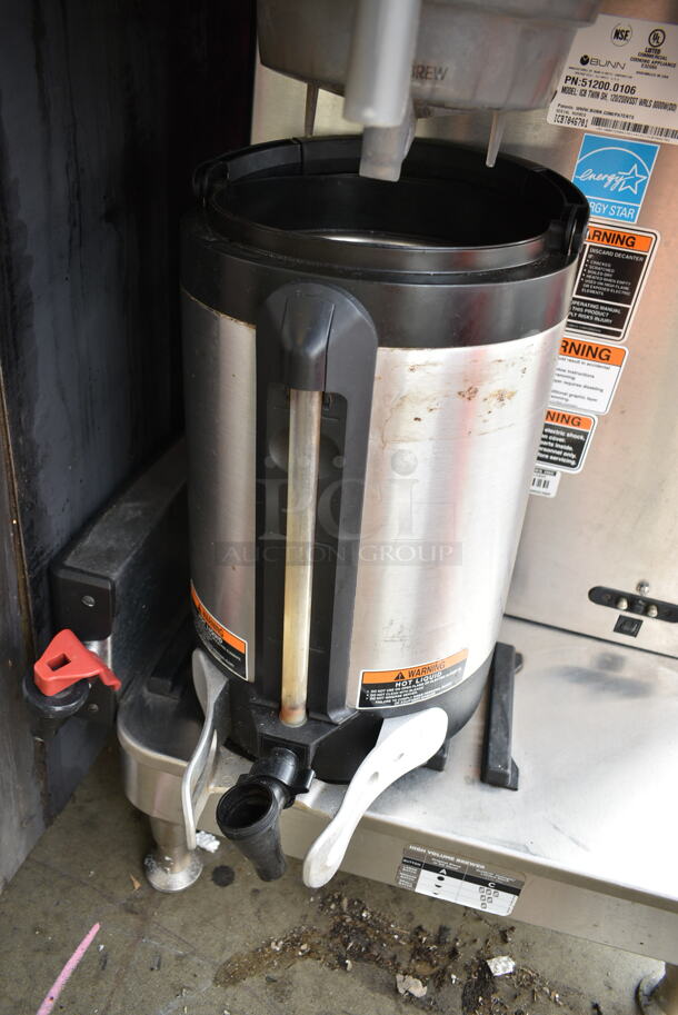 2020 Bunn ICB TWIN SH ENERGY STAR Stainless Steel Commercial Countertop Double Coffee Machine w/ Hot Water Dispenser, 2 Poly Brew Baskets and 1 Satellite Server. 120/208 Volts, 1 Phase. - Image 4 of 11