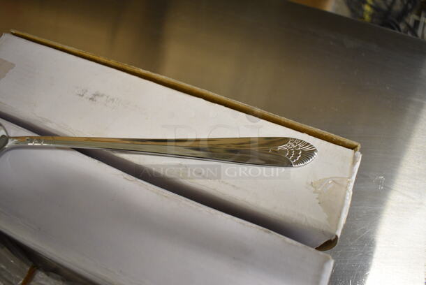 48 BRAND NEW IN BOX! Winco 0031-02 Stainless Steel Peacock Iced Tea Spoons. 8". 48 Times Your Bid! - Image 2 of 4