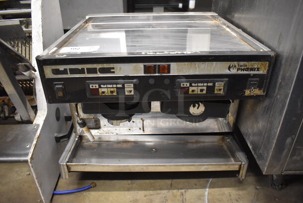 Unic TW PHOENIX Stainless Steel Commercial Countertop 2 Group Espresso Machine w/ Steam Wand. 220 Volts, 1 Phase. 23x22x19 - Image 1 of 5