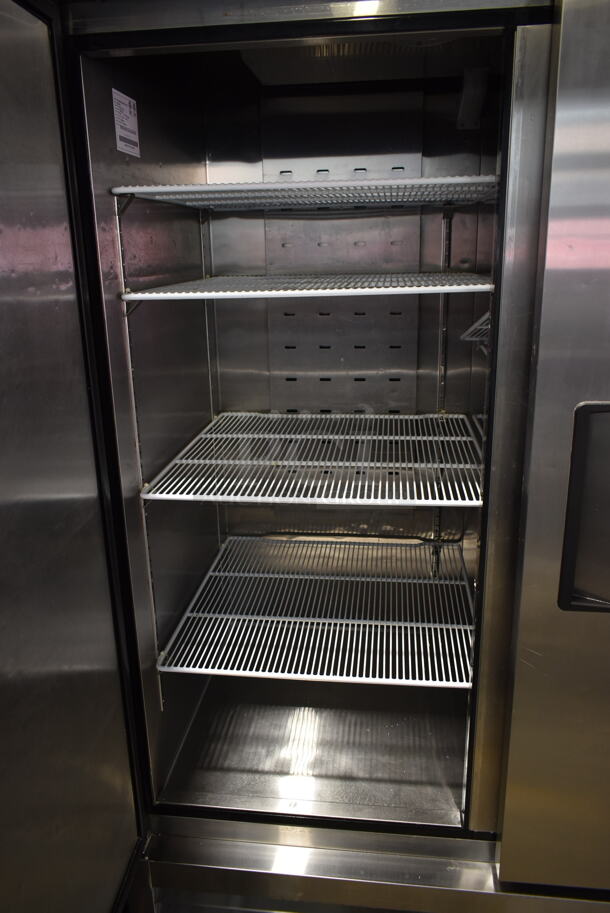 2020 Atosa MBF8507GR Stainless Steel Commercial 2 Door Reach In Cooler w/ Poly Coated Racks on Commercial Casters. 115 Volts, 1 Phase. Tested and Working! - Image 6 of 9