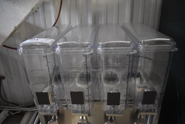 2018 Crathco Model CS-4E/2D/3D-16 Stainless Steel Commercial Countertop 4 Hopper Refrigerated Drink Machine. 120 Volts, 1 Phase. 21x18x28. Tested and Working! - Image 4 of 5