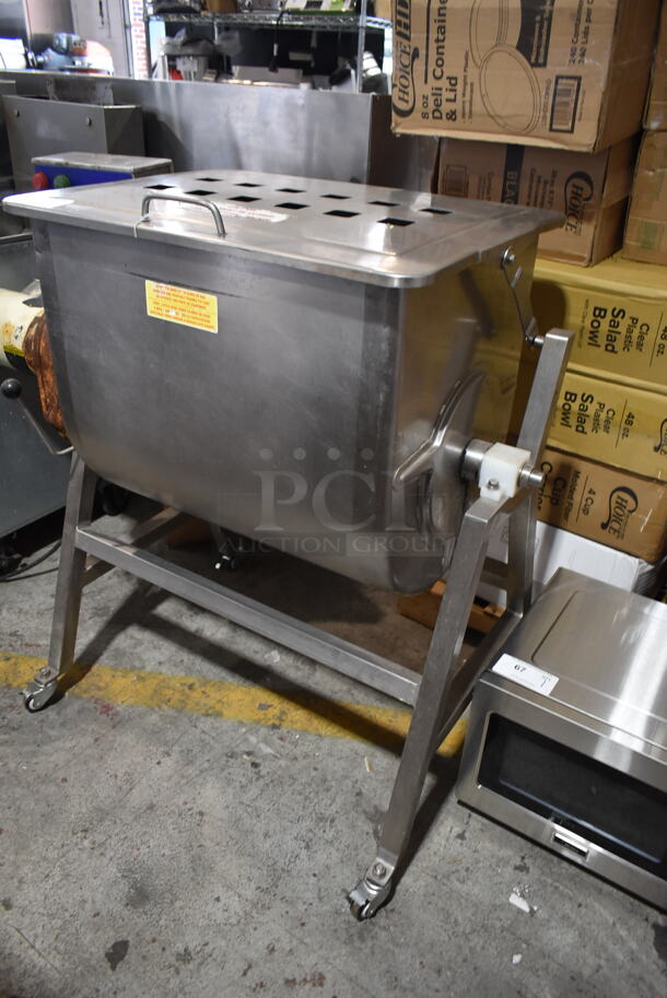 Metal Commercial Meat Mixer Grinder on Commercial Casters. 190/380 Volts, 3 Phase.  - Image 2 of 7