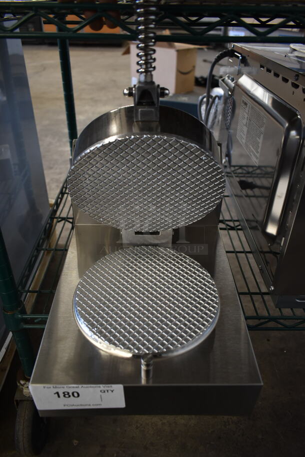 BRAND NEW SCRATCH AND DENT! Nemco Stainless Steel Commercial Countertop Waffle Cone Maker. Tested and Working! - Image 4 of 4