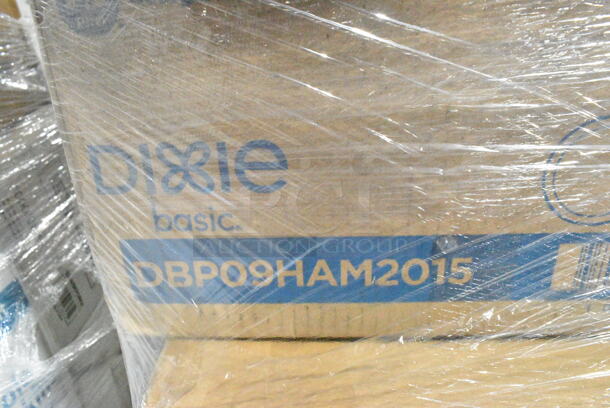 PALLET LOT of 23 BRAND NEW Boxes Including 130WWHFORKH Choice White Heavy Weight Wrapped Plastic Fork - 1000/Case, Fineline 5080-BK Super Bowl 80 oz. Black PET Plastic Bowl - 25/Case, DBP09HAM2015 Dixie Hampton Inn Dixie Basic 8-1/2" Plate Case Of 500, 760SOUP8WPA Choice 8 oz. White Double Poly-Coated Paper Food Cup with Vented Paper Lid - 250/Case, 4 Box 5001RT800B Lavex 8" White Hardwound Paper Towel, 800 Feet / Roll - 6/Case, 2 Box 395TO961 EcoChoice 9" x 6" x 3" Compostable Sugarcane / Bagasse 1 Compartment Take-Out Container - 200/Case, 395TO991 EcoChoice 9" x 9" x 3" Compostable Sugarcane / Bagasse 1 Compartment Take-Out Box - 200/Case, 2 Box 128HD12COMBO Choice Heavy Duty 12 oz. Microwavable Translucent Plastic Deli Container and Lid Combo Pack - 240/Case, 50010W Choice 10 oz. White Poly Paper Hot Cup - 1000/Case. 23 Times Your Bid!  - Image 6 of 12