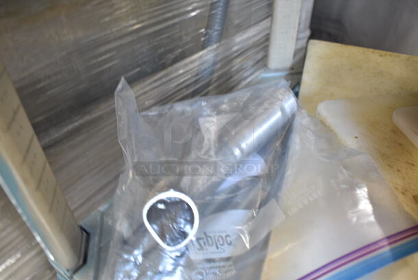 BRAND NEW SCRATCH AND DENT! Lot Including 6141A2510103 Pitco A2510103 Curved 1 1/2" Drain Pipe, 60HPD150 Heat Drain Pan Inserts, Wooden Seat - Image 2 of 7
