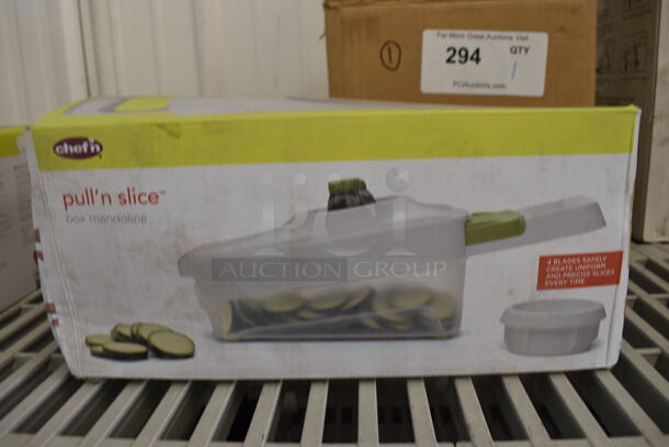 2 BRAND NEW IN BOX! Chef'n Pull N Slice Mandolin Slicer. 2 Times Your Bid!