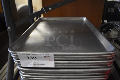 12 Metal Half Size Baking Pans. 13x18x1. 12 Times Your Bid!