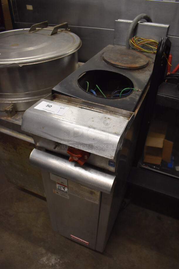 Vulcan VEX3 Stainless Steel Commercial Electric Powered 2 Burner Hot Plate Range. Missing Pieces. 480 Volts, 3 Phase. 12x38x43 - Image 3 of 7